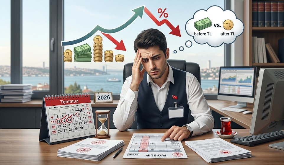 2026 yılı gelir vergisi tarifesi kapsamında, Temmuz ayı memur maaş zammı öncesinde %15'lik ilk vergi dilimine giren 657'ye tabi memurların maaş matrahı üzerinden yapılan kesintileri ve net kayıpları gösteren infografik visual.